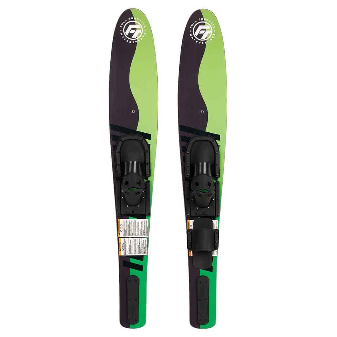 Full Throttle Junior Water Skis Green