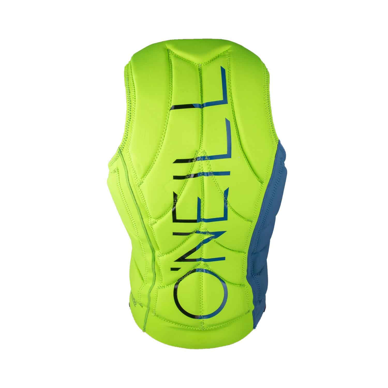 O’Neill Slasher Comp Neo Impact Vest Dusty Blue and Green