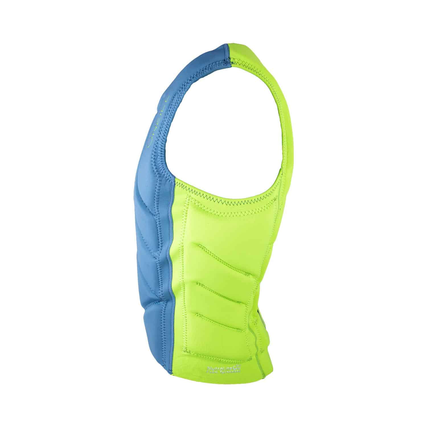 O’Neill Slasher Comp Neo Impact Vest Dusty Blue and Green